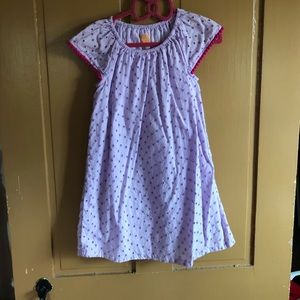 Little girl purple eyelet summer dress.